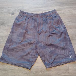 Excellent Used Condition Men's Old Navy Active Shorts Grey Camo - Size Medium